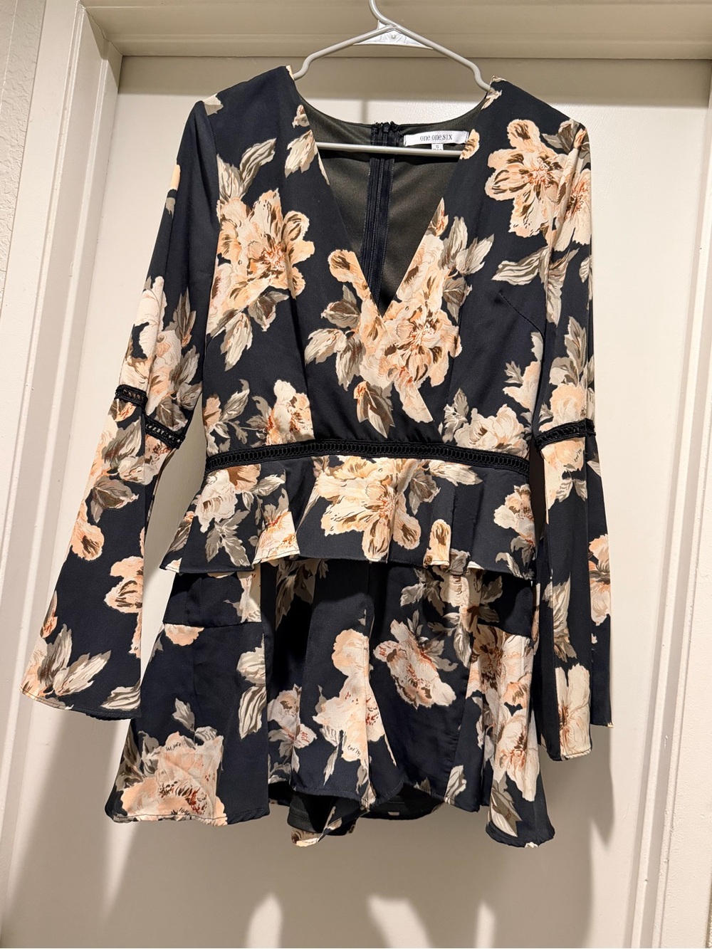 One One Six - Floral Bell Sleeve Romper